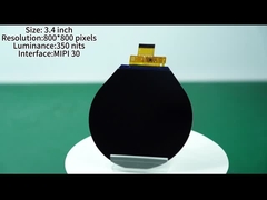 3.4인치 원형 디스플레이 화면 480x480 픽셀 해상도 MIPI 인터페이스가 있는 디스플레이